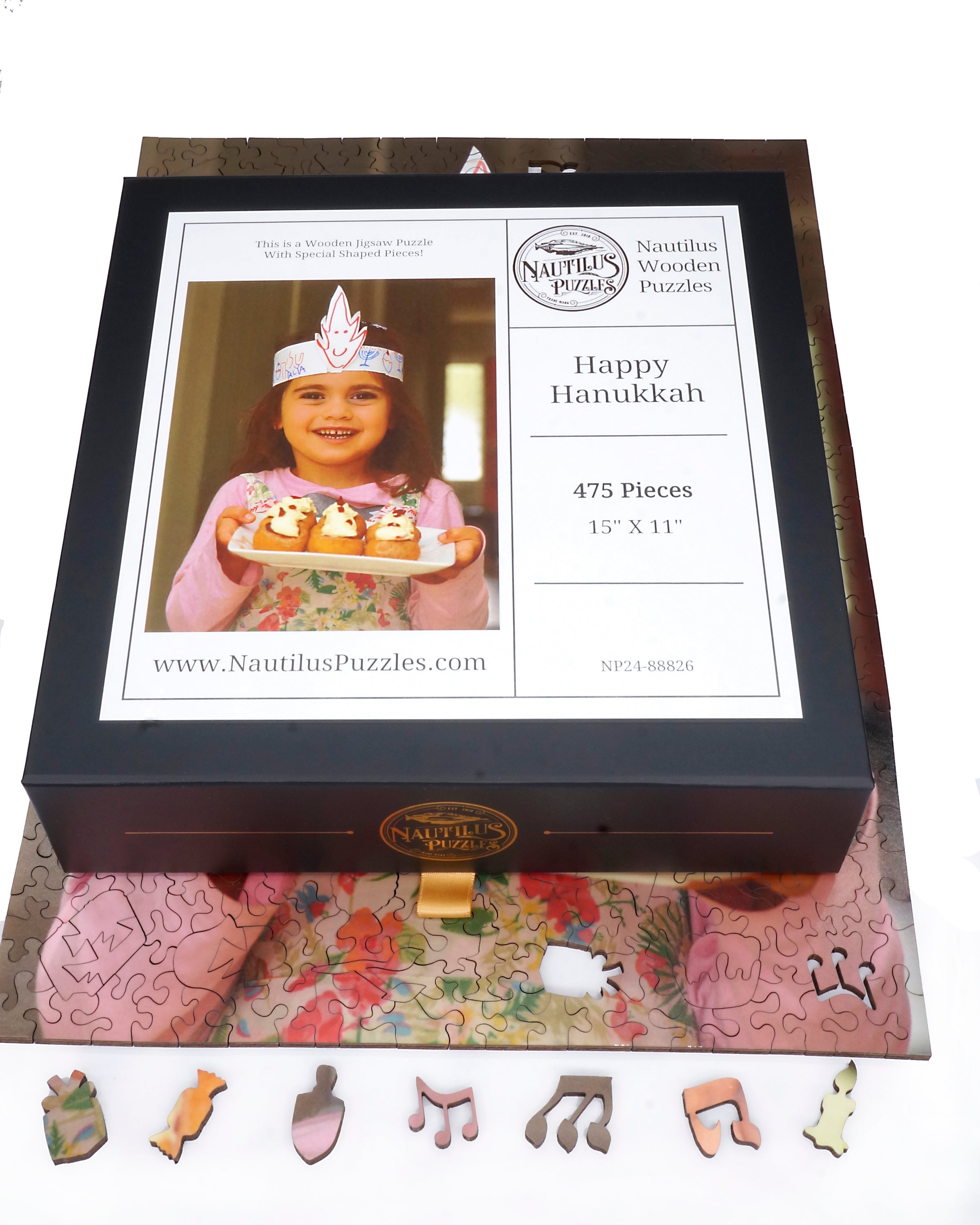 Custom Puzzle - Happy Hanukkah - Nautilus Puzzles - Wooden Jigsaw Puzzles For Adults