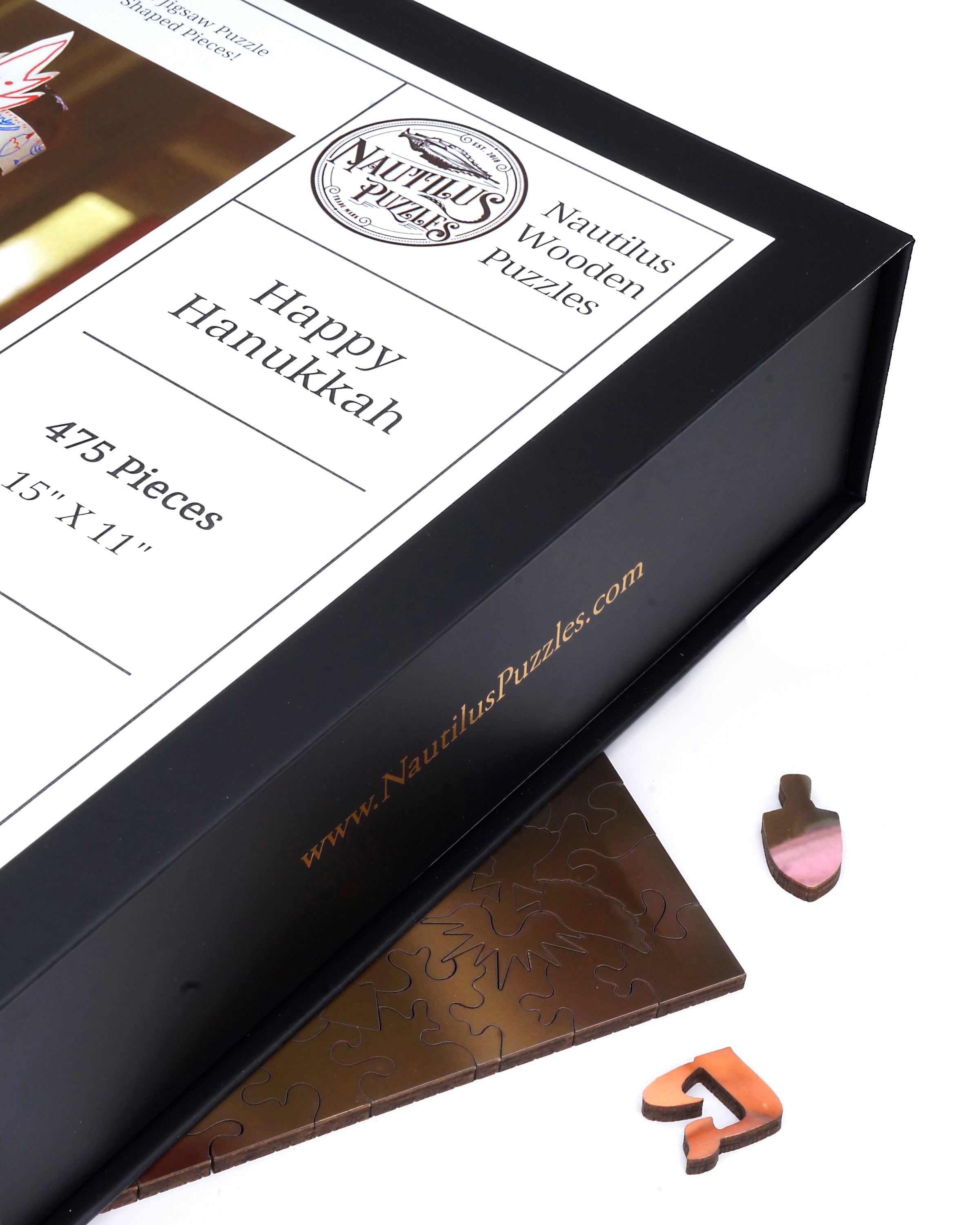 Custom Puzzle - Happy Hanukkah - Nautilus Puzzles - Wooden Jigsaw Puzzles For Adults