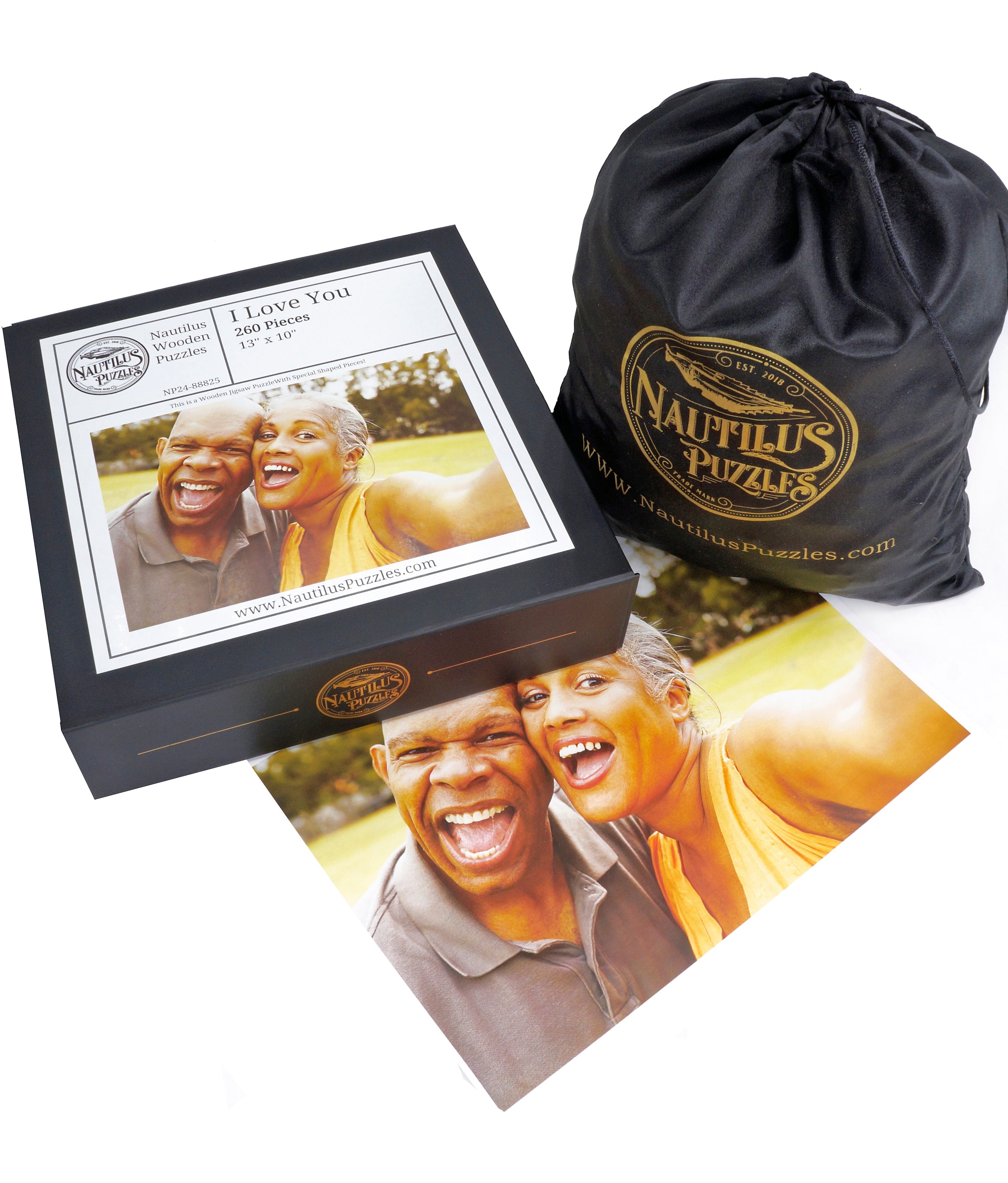 Custom Puzzle - I Love You - Nautilus Puzzles - Wooden Jigsaw Puzzles For Adults