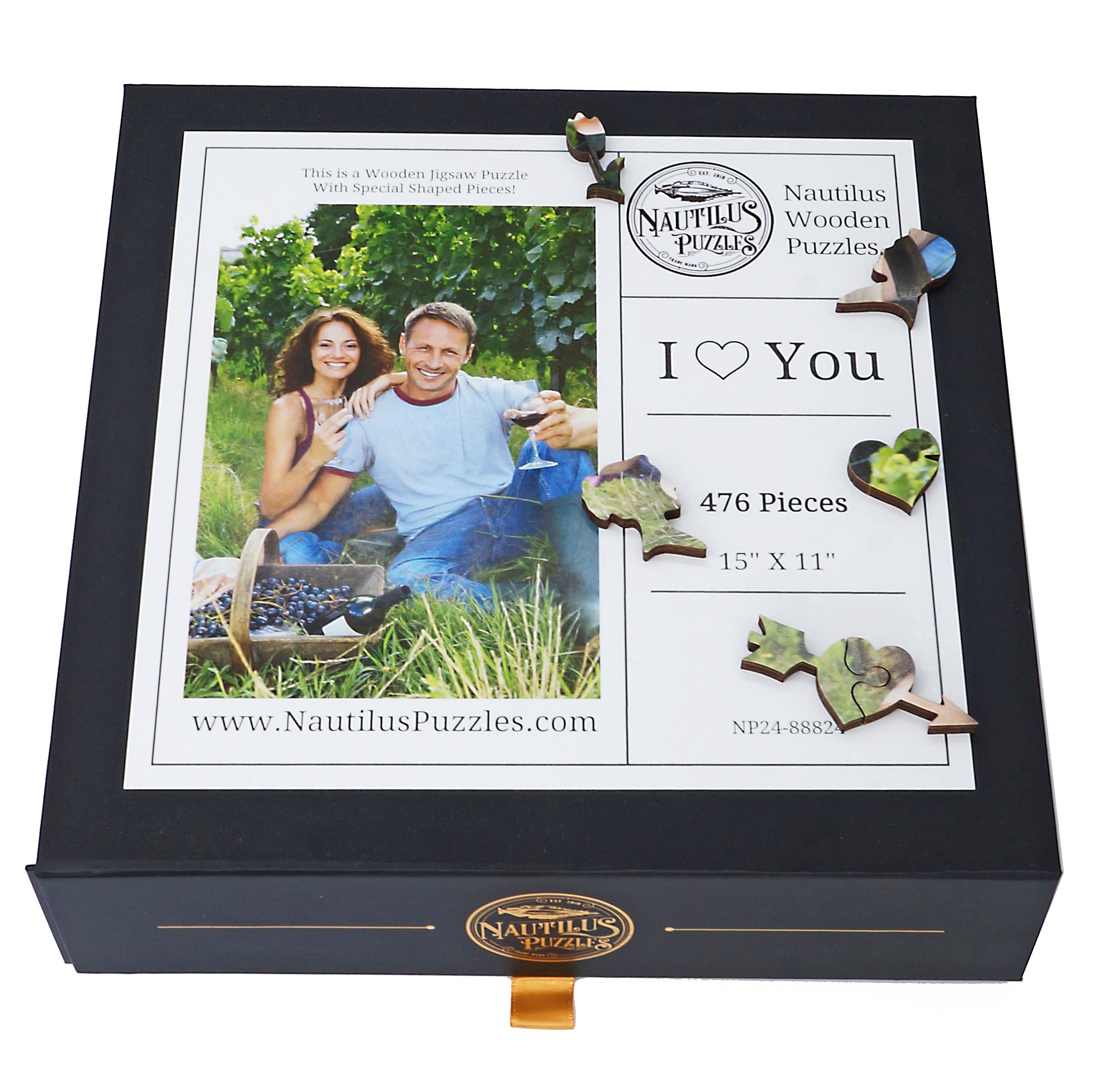 Custom Puzzle - I Love You - Nautilus Puzzles - Wooden Jigsaw Puzzles For Adults