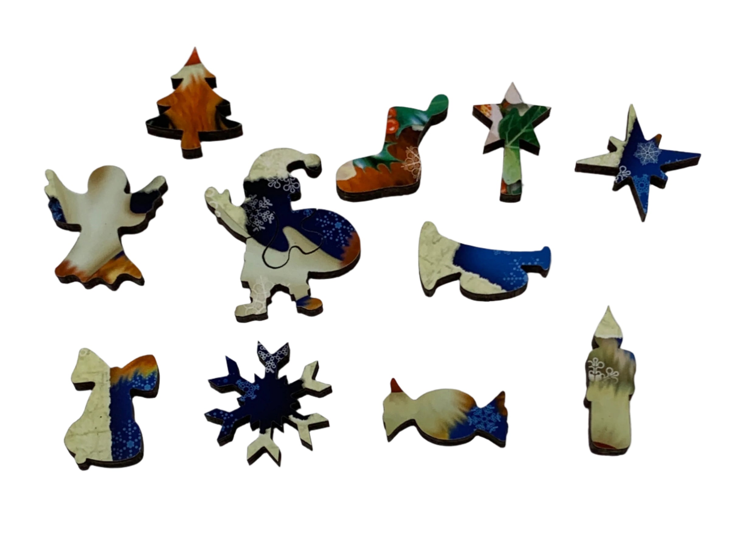 Holly Jolly Reindeer (50 Piece Mini Christmas Wooden Jigsaw Puzzle) - Nautilus Puzzles - Wooden Jigsaw Puzzles For Adults