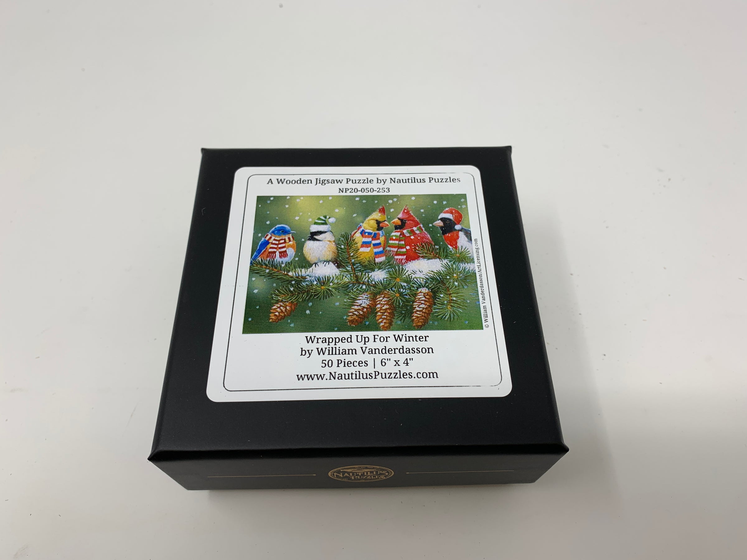 Wrapped Up For Winter (50 Piece Mini Winter Wooden Jigsaw Puzzle) - Nautilus Puzzles - Wooden Jigsaw Puzzles For Adults