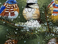 Wrapped Up For Winter (50 Piece Mini Winter Wooden Jigsaw Puzzle) - Nautilus Puzzles - Wooden Jigsaw Puzzles For Adults