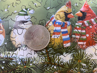 Wrapped Up For Winter (50 Piece Mini Winter Wooden Jigsaw Puzzle) - Nautilus Puzzles - Wooden Jigsaw Puzzles For Adults