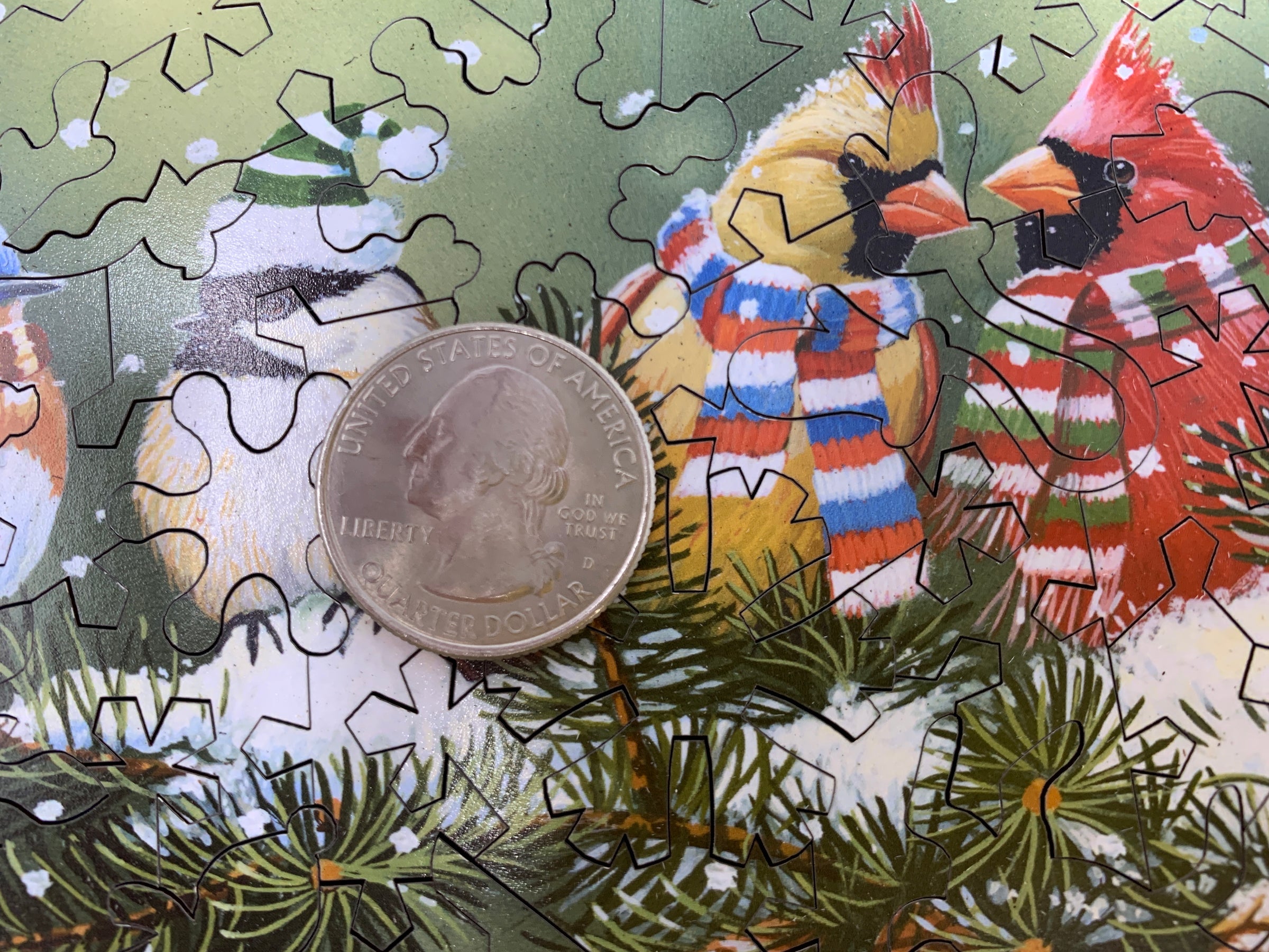 Wrapped Up For Winter (50 Piece Mini Winter Wooden Jigsaw Puzzle) - Nautilus Puzzles - Wooden Jigsaw Puzzles For Adults