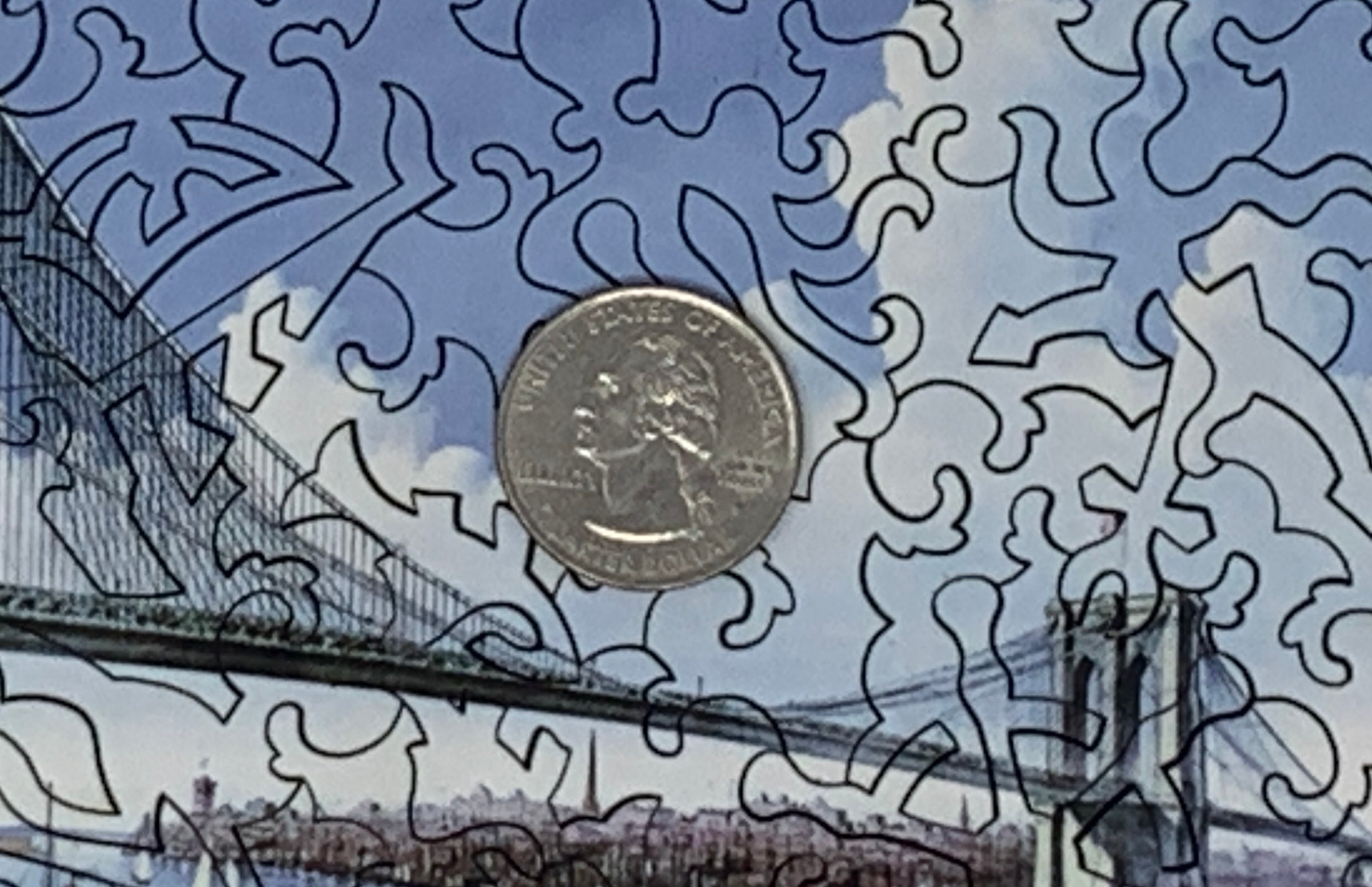 Brooklyn Bridge, 1886 (49 Piece Mini Wooden Jigsaw Puzzle) - Nautilus Puzzles - Wooden Jigsaw Puzzles For Adults