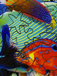 Fish Alive (144 Piece Wooden Jigsaw Puzzle) - Nautilus Puzzles - Wooden Jigsaw Puzzles For Adults