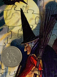 The Witches Cauldron (50 Pieces) Mini Halloween Wooden Jigsaw Puzzle - Nautilus Puzzles - Wooden Jigsaw Puzzles For Adults