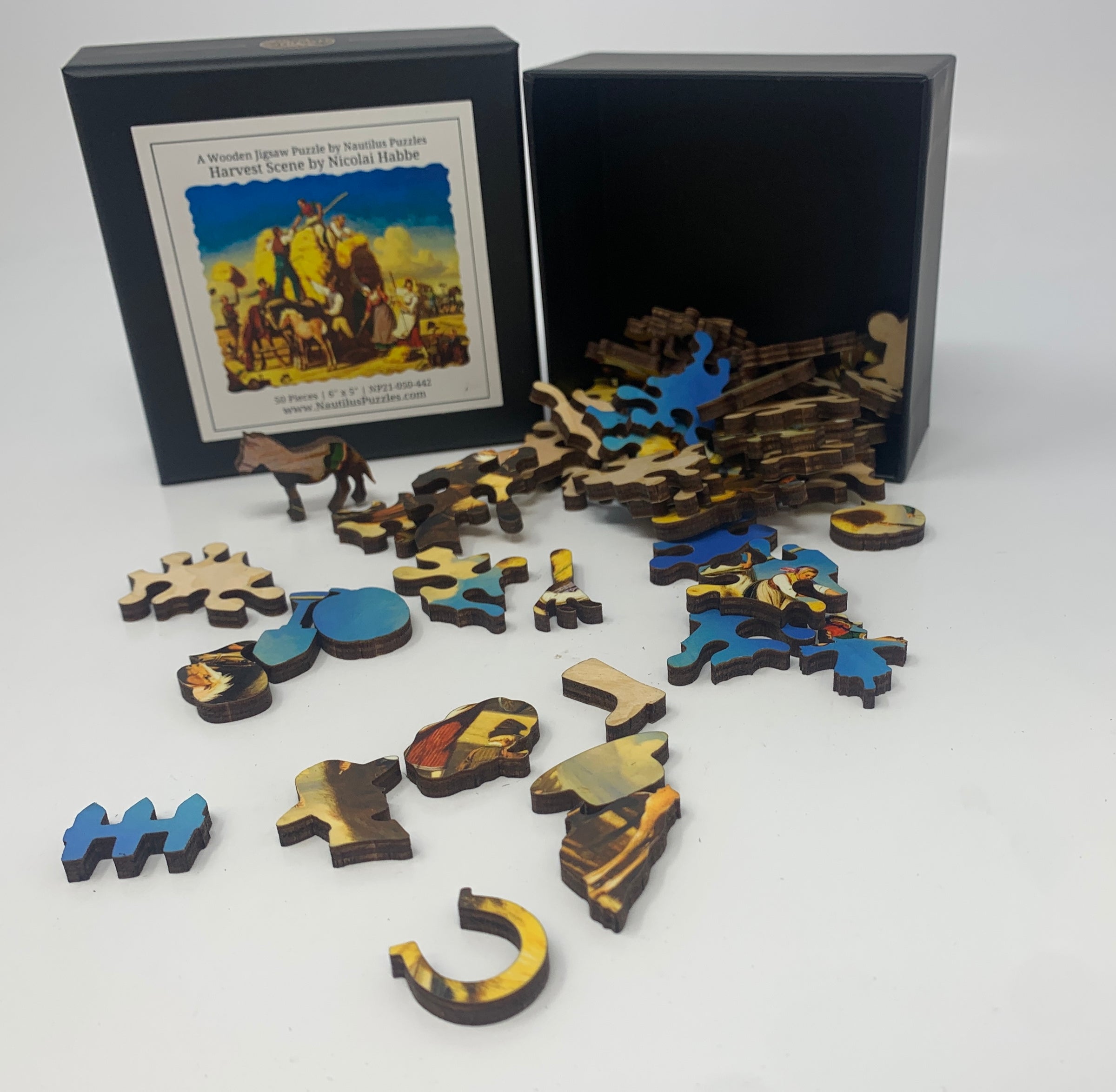 Harvest Scene (50 Piece Mini Autumn Wooden Jigsaw Puzzle) - Nautilus Puzzles - Wooden Jigsaw Puzzles For Adults