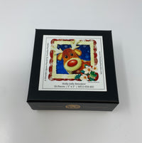 Holly Jolly Reindeer (50 Piece Mini Christmas Wooden Jigsaw Puzzle) - Nautilus Puzzles - Wooden Jigsaw Puzzles For Adults