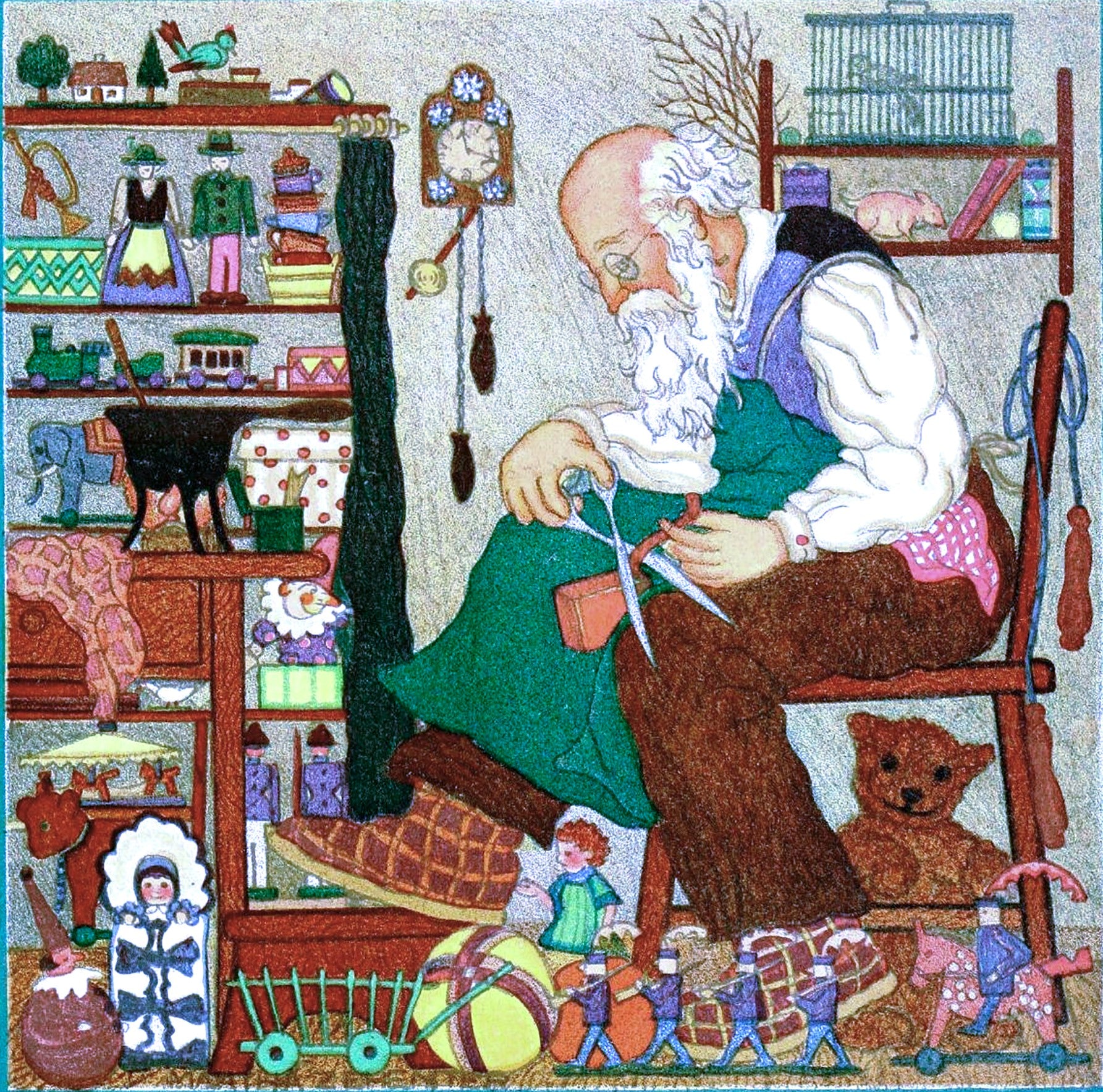 Santa Making Toys (51 Pieces) Mini Wooden Christmas Puzzle - Nautilus Puzzles - Wooden Jigsaw Puzzles For Adults