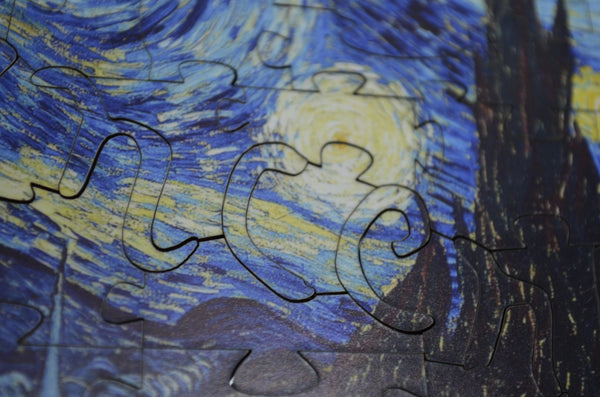 Puzzle d'art en bois, Nuit étoilée de Van Gogh 50 grosses pièces en bois