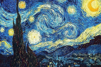 Starry Night by Vincent Van Gogh (50 Pieces) Mini Wooden Jigsaw Puzzle - Nautilus Puzzles - Wooden Jigsaw Puzzles For Adults