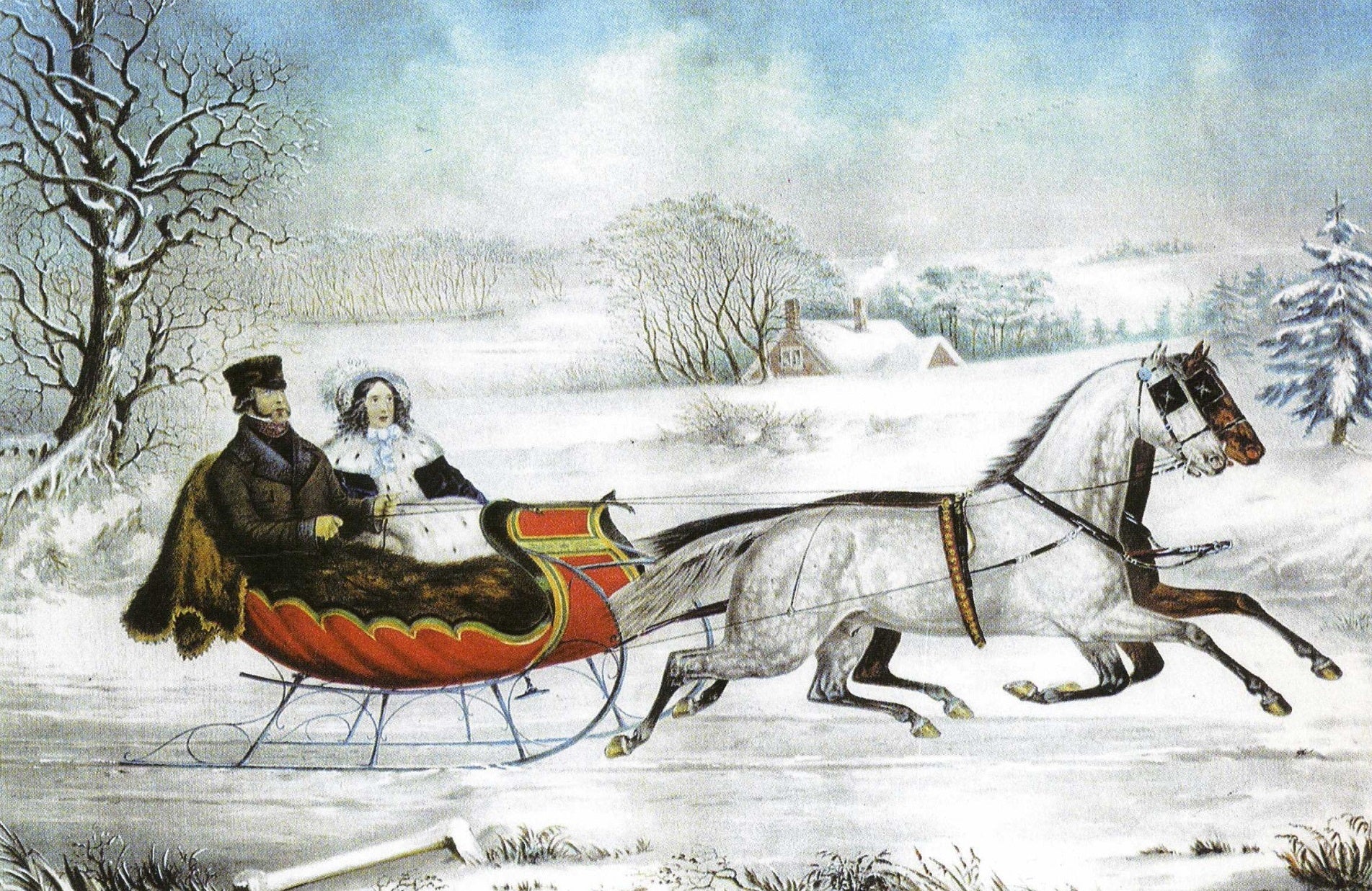 Winter Sleigh Ride (51 Piece Mini Christmas Wooden Jigsaw Puzzle) - Nautilus Puzzles - Wooden Jigsaw Puzzles For Adults