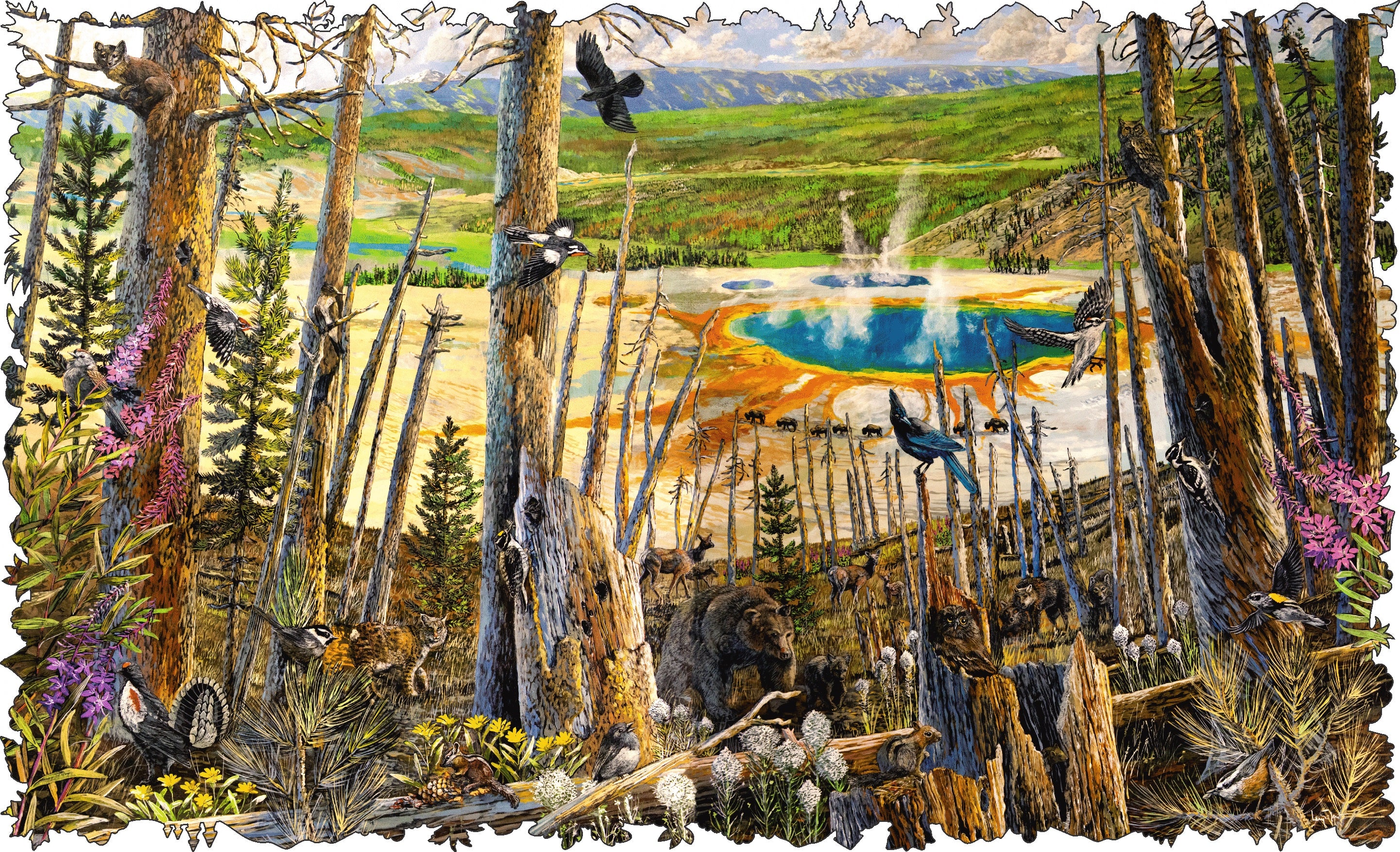 Yellowstone National Park (601 Piece Wooden Jigsaw Puzzle