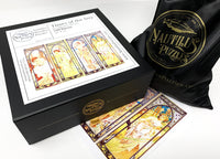 Times of the Day by Alphonse Mucha (539 Piece Wooden Jigsaw Puzzle) - Nautilus Puzzles - Wooden Jigsaw Puzzles For Adults