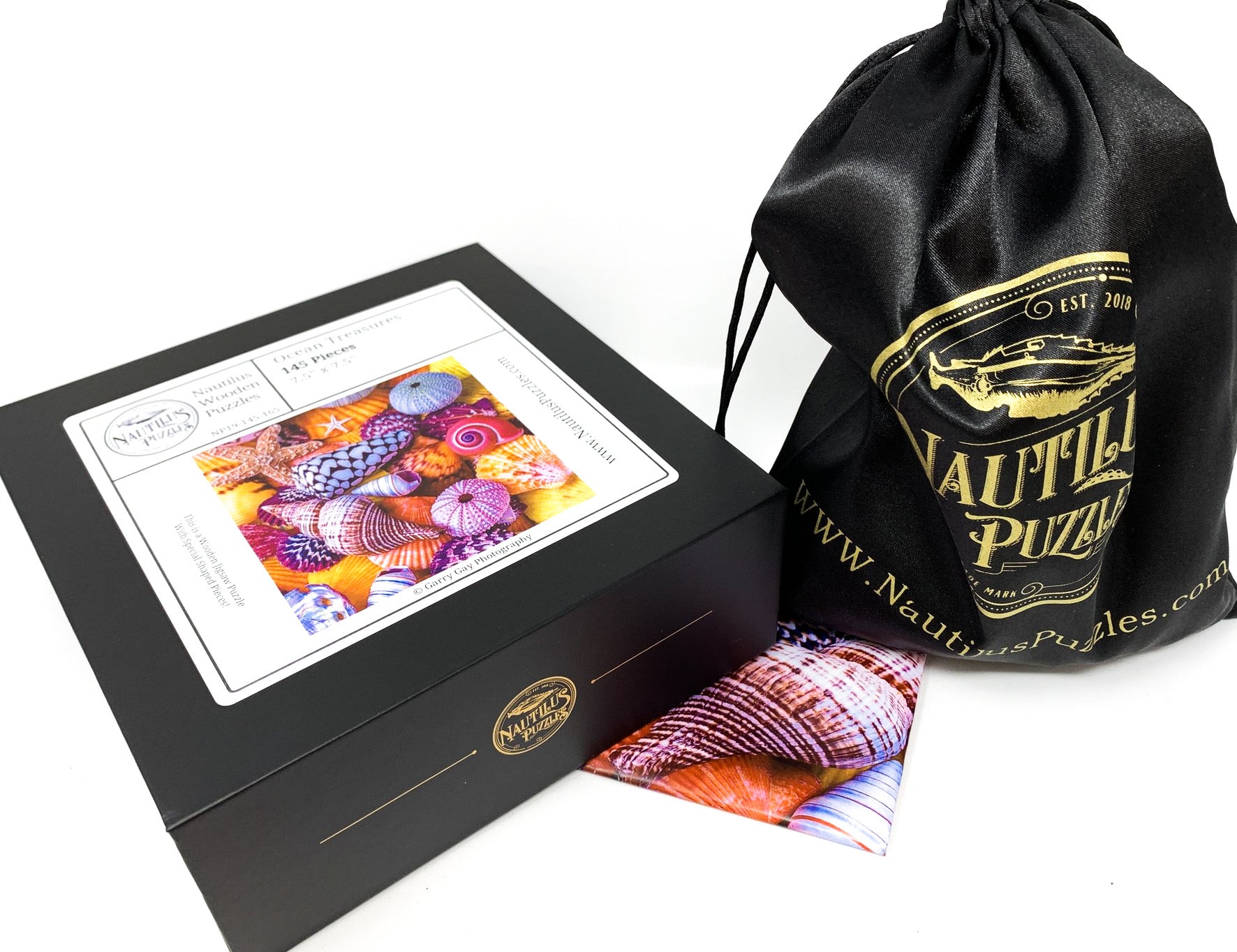 Ocean Treasures (145 Piece Ocean Wooden Jigsaw Puzzle) - Nautilus Puzzles - Wooden Jigsaw Puzzles For Adults