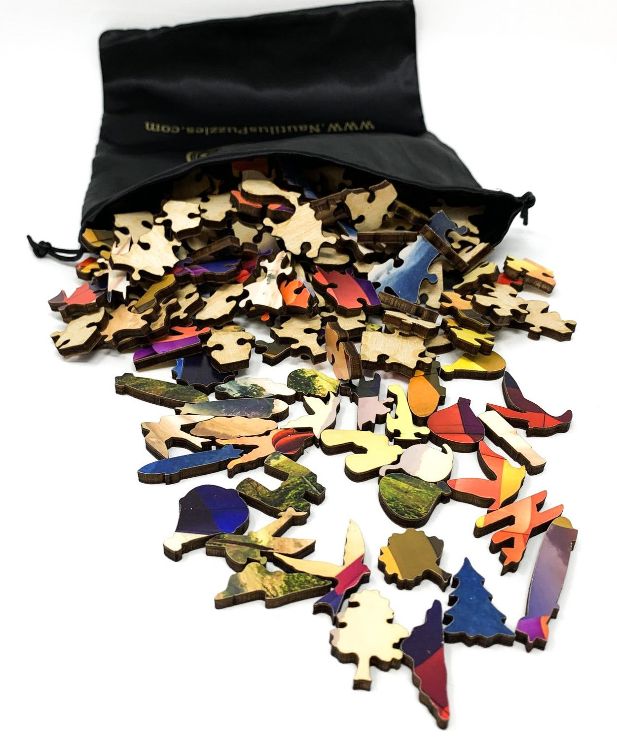 Hot Air Balloons Over Phu Langka, Thailand - 225 Piece Wooden Jigsaw Puzzle - Nautilus Puzzles - Wooden Jigsaw Puzzles For Adults