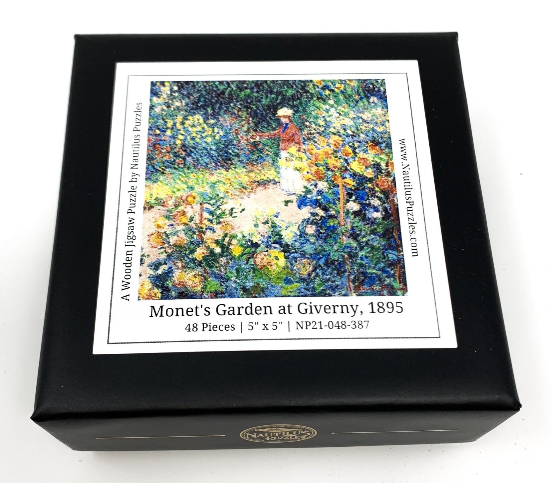 Monet's Garden at Giverny, 1895 (48 Piece Mini Wooden Jigsaw Puzzle) - Nautilus Puzzles - Wooden Jigsaw Puzzles For Adults