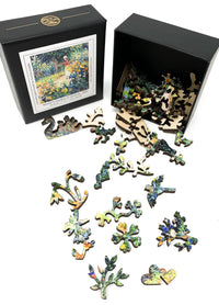 Monet's Garden at Giverny, 1895 (48 Piece Mini Wooden Jigsaw Puzzle) - Nautilus Puzzles - Wooden Jigsaw Puzzles For Adults