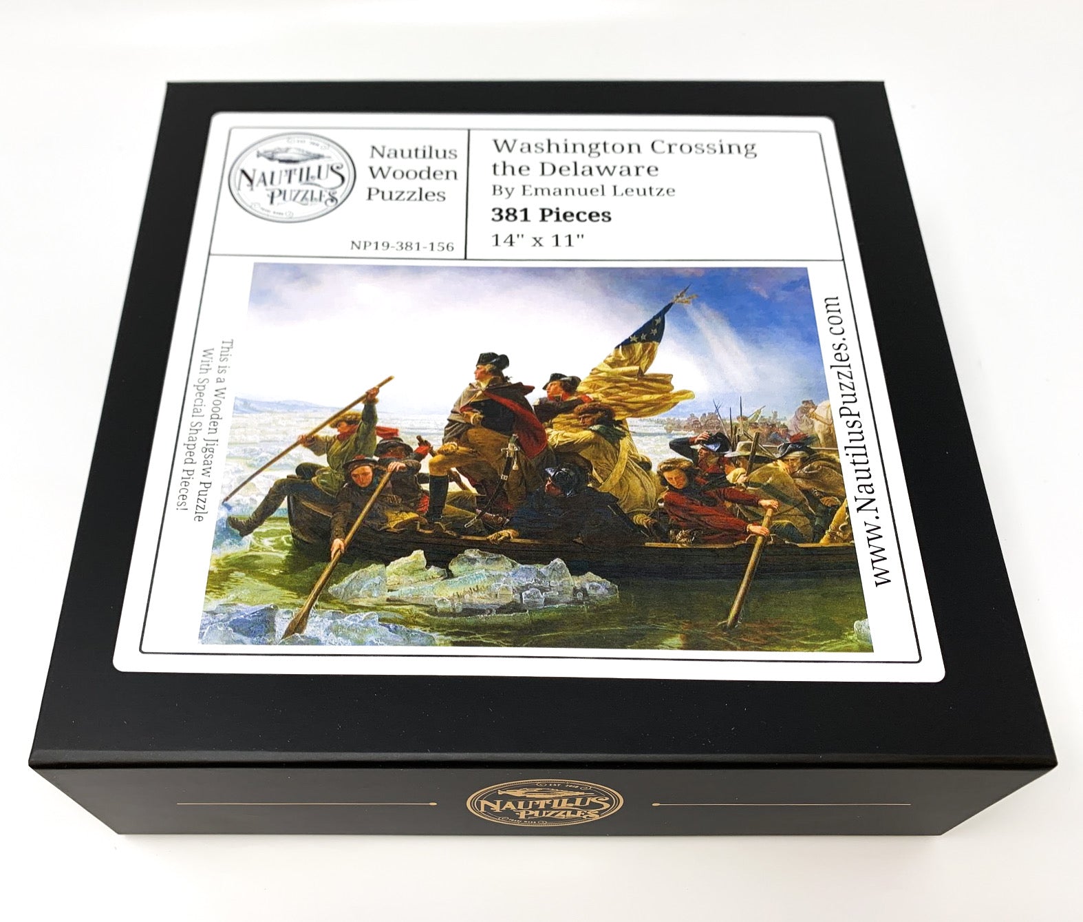 Washington Crossing the Delaware - 381 Piece Wooden Jigsaw Puzzle - Nautilus Puzzles - Wooden Jigsaw Puzzles For Adults