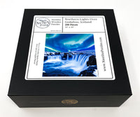 Northern Lights Over Godafoss, Iceland - 200 Piece Wooden Jigsaw Puzzle - Nautilus Puzzles - Wooden Jigsaw Puzzles For Adults