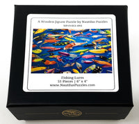 Fishing Lures (51 Piece Mini Wooden Jigsaw Puzzle) - Nautilus Puzzles - Wooden Jigsaw Puzzles For Adults