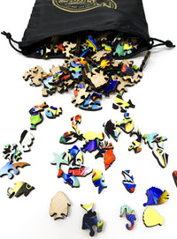 Fish Alive (144 Piece Wooden Jigsaw Puzzle) - Nautilus Puzzles - Wooden Jigsaw Puzzles For Adults