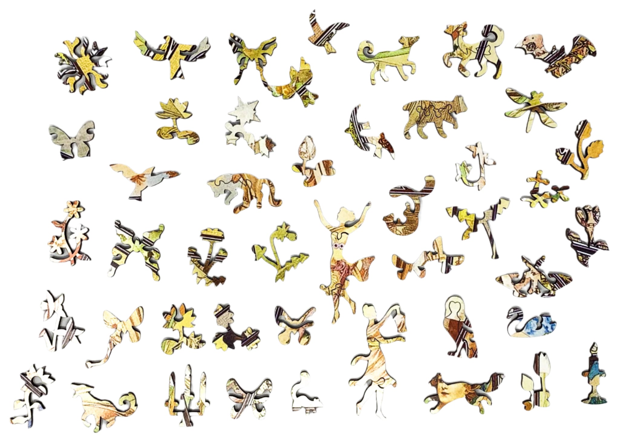 Times of the Day by Alphonse Mucha (539 Piece Wooden Jigsaw Puzzle) - Nautilus Puzzles - Wooden Jigsaw Puzzles For Adults