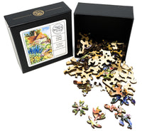 Classic English Cottage (47 Piece Mini Wooden Jigsaw Puzzle) - Nautilus Puzzles - Wooden Jigsaw Puzzles For Adults
