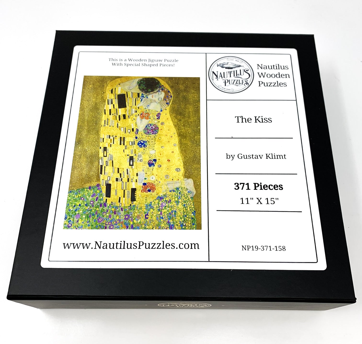 The Kiss by Gustav Klimt (371 Piece Wooden Jigsaw Puzzle) - Nautilus Puzzles - Wooden Jigsaw Puzzles For Adults