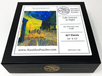 Cafe Terrace at Night by van Gogh (427 Piece Wooden Jigsaw Puzzle) - Nautilus Puzzles - Wooden Jigsaw Puzzles For Adults