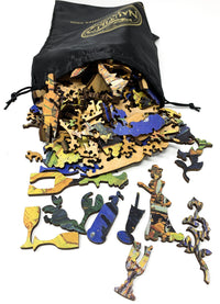 Cafe Terrace at Night by van Gogh (427 Piece Wooden Jigsaw Puzzle) - Nautilus Puzzles - Wooden Jigsaw Puzzles For Adults