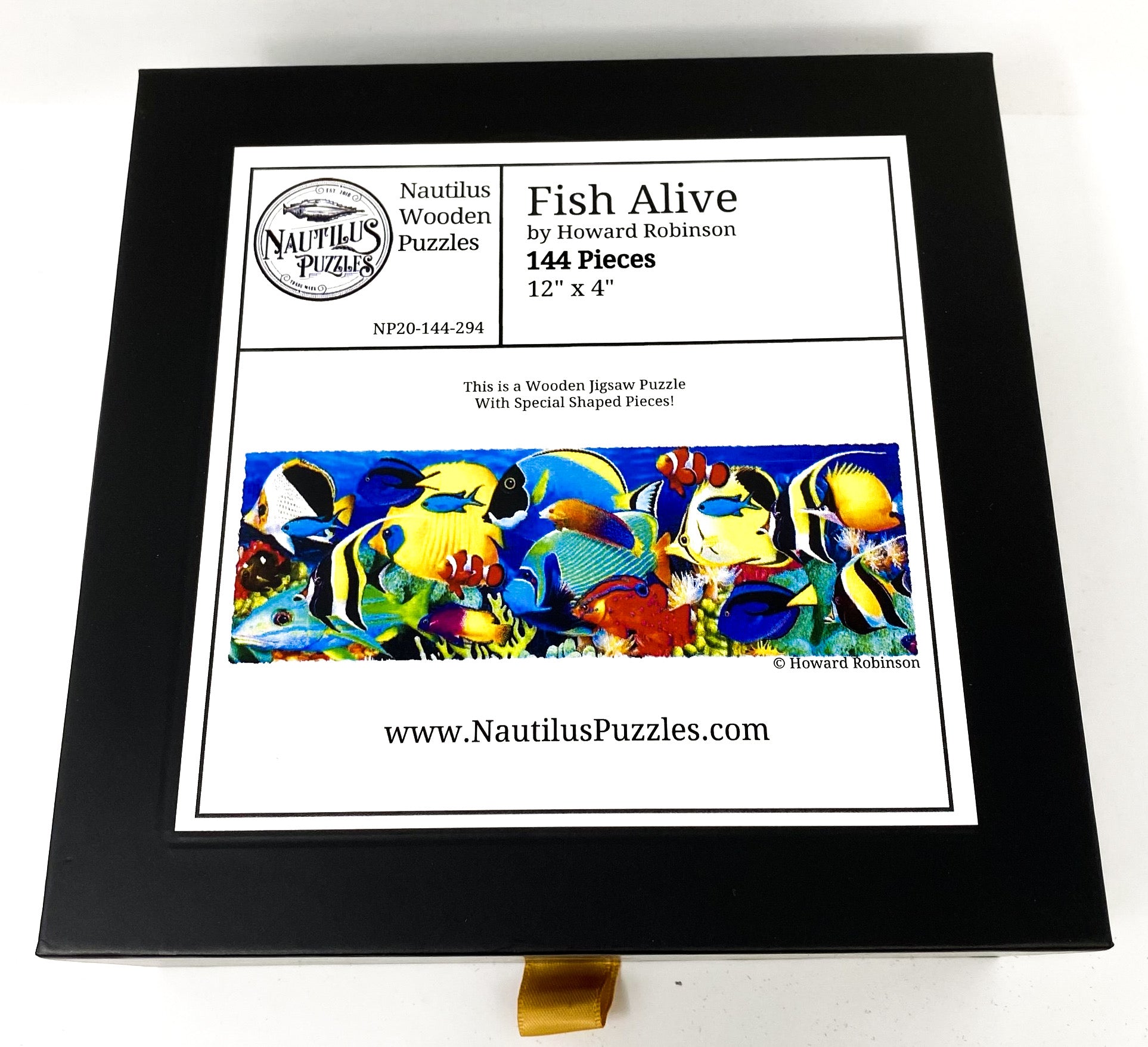 Fish Alive (144 Piece Wooden Jigsaw Puzzle) - Nautilus Puzzles - Wooden Jigsaw Puzzles For Adults