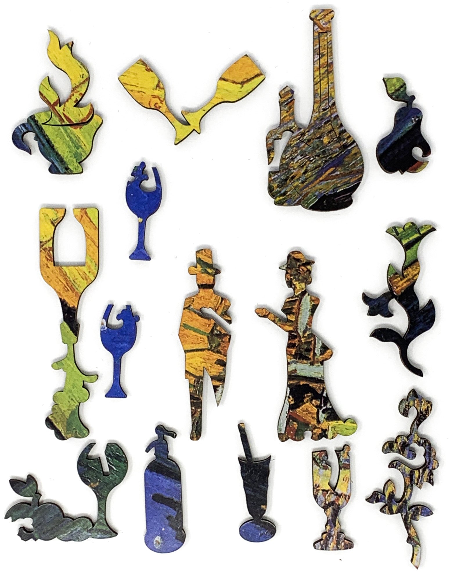 Cafe Terrace at Night by van Gogh (427 Piece Wooden Jigsaw Puzzle) - Nautilus Puzzles - Wooden Jigsaw Puzzles For Adults