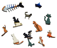 Asakusa Rice Fields (Cat in Window, Watching Mt Fuji) by Ando Hiroshige (416 Piece Adult Wooden Puzzle) - Nautilus Puzzles - Wooden Jigsaw Puzzles For Adults