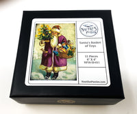 Santa's Basket Of Toys (Victorian Santa 5) (50 Pieces) Mini Wooden Christmas Jigsaw Puzzle - Nautilus Puzzles - Wooden Jigsaw Puzzles For Adults