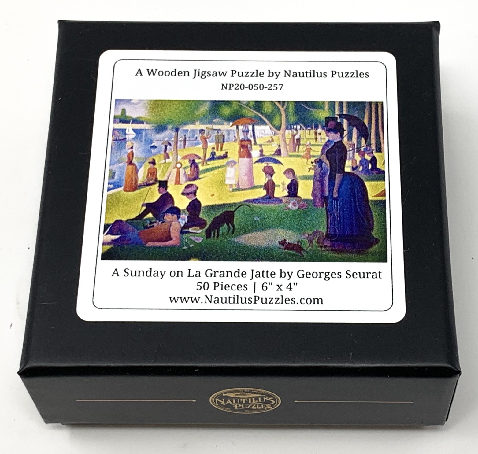 A Sunday on La Grande Jatte (50 Pieces) Mini Wooden Jigsaw Puzzle - Nautilus Puzzles - Wooden Jigsaw Puzzles For Adults