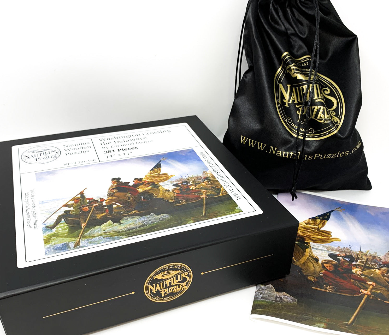 Washington Crossing the Delaware - 381 Piece Wooden Jigsaw Puzzle - Nautilus Puzzles - Wooden Jigsaw Puzzles For Adults