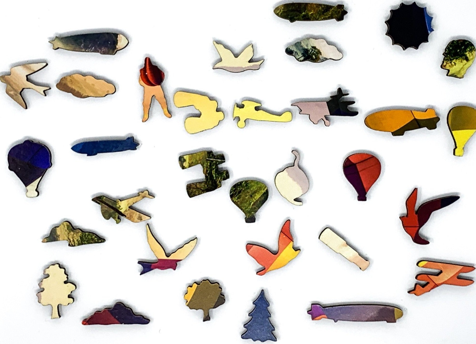 Hot Air Balloons Over Phu Langka, Thailand - 225 Piece Wooden Jigsaw Puzzle - Nautilus Puzzles - Wooden Jigsaw Puzzles For Adults