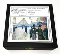 Paris Street; Rainy Day by Gustave Caillebotte - 300 Piece Wooden Jigsaw Puzzle - Nautilus Puzzles - Wooden Jigsaw Puzzles For Adults