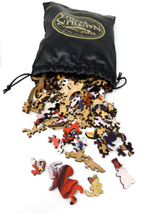 Santa Checking The Toys (248 Pieces) Christmas Wooden Jigsaw Puzzle by Norman Price - Nautilus Puzzles - Wooden Jigsaw Puzzles For Adults