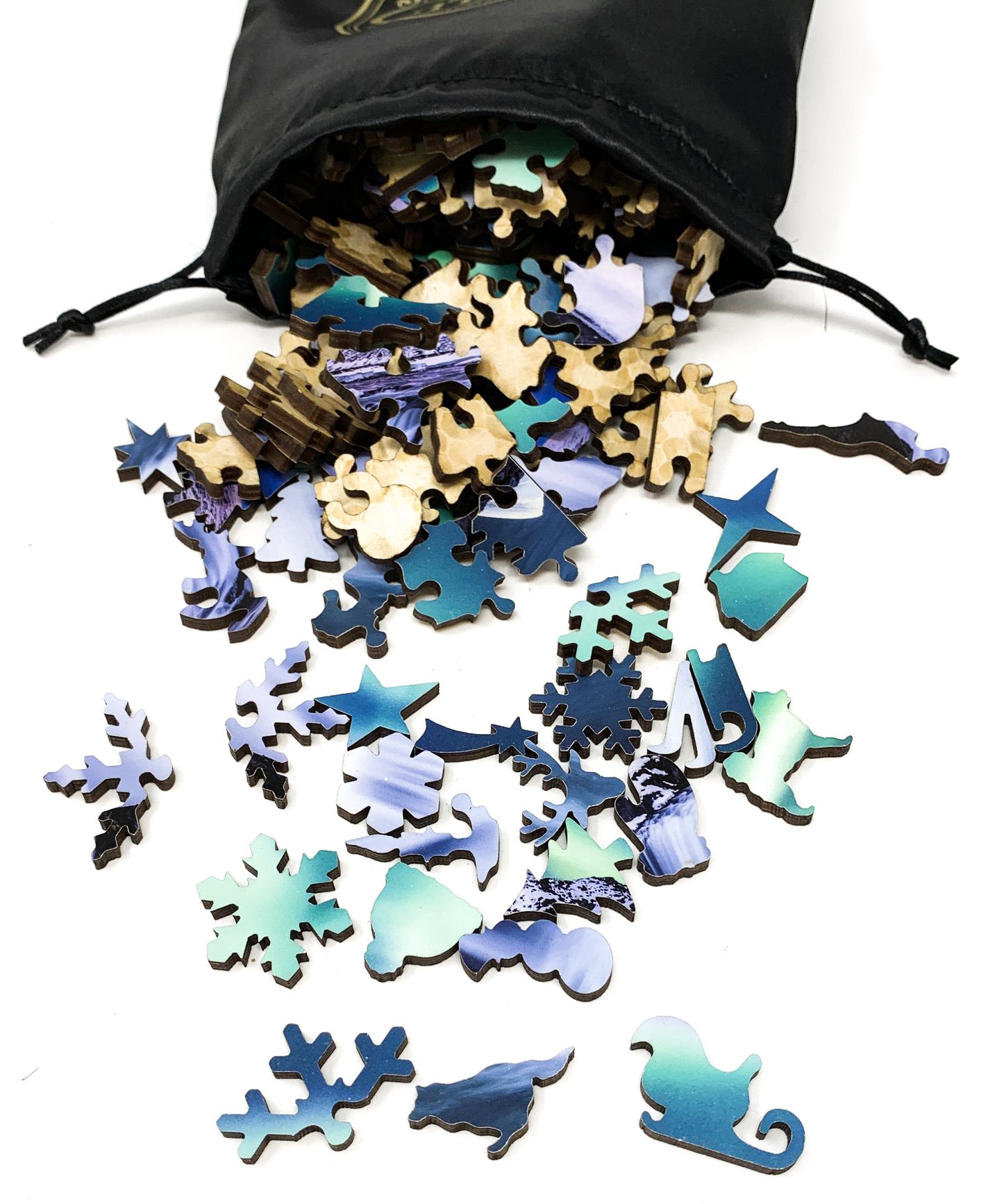 Northern Lights Over Godafoss, Iceland - 200 Piece Wooden Jigsaw Puzzle - Nautilus Puzzles - Wooden Jigsaw Puzzles For Adults