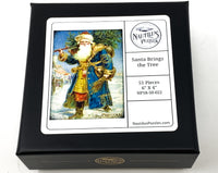 Santa Brings The Tree (Victorian Santa 1) (50 Pieces) Mini Christmas Wooden Jigsaw Puzzle - Nautilus Puzzles - Wooden Jigsaw Puzzles For Adults