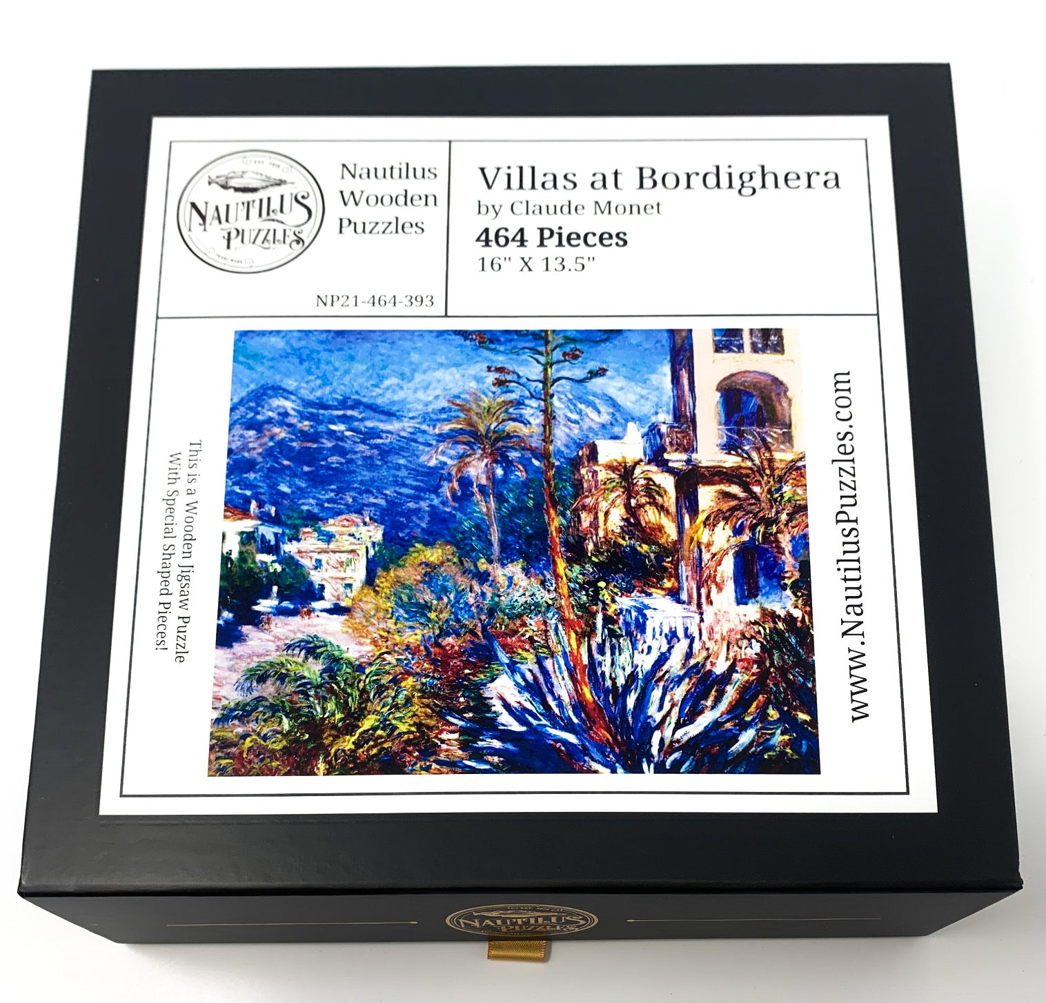 Villas at Bordighera by Claude Monet (464 Piece Wooden Jigsaw Puzzle) - Nautilus Puzzles - Wooden Jigsaw Puzzles For Adults