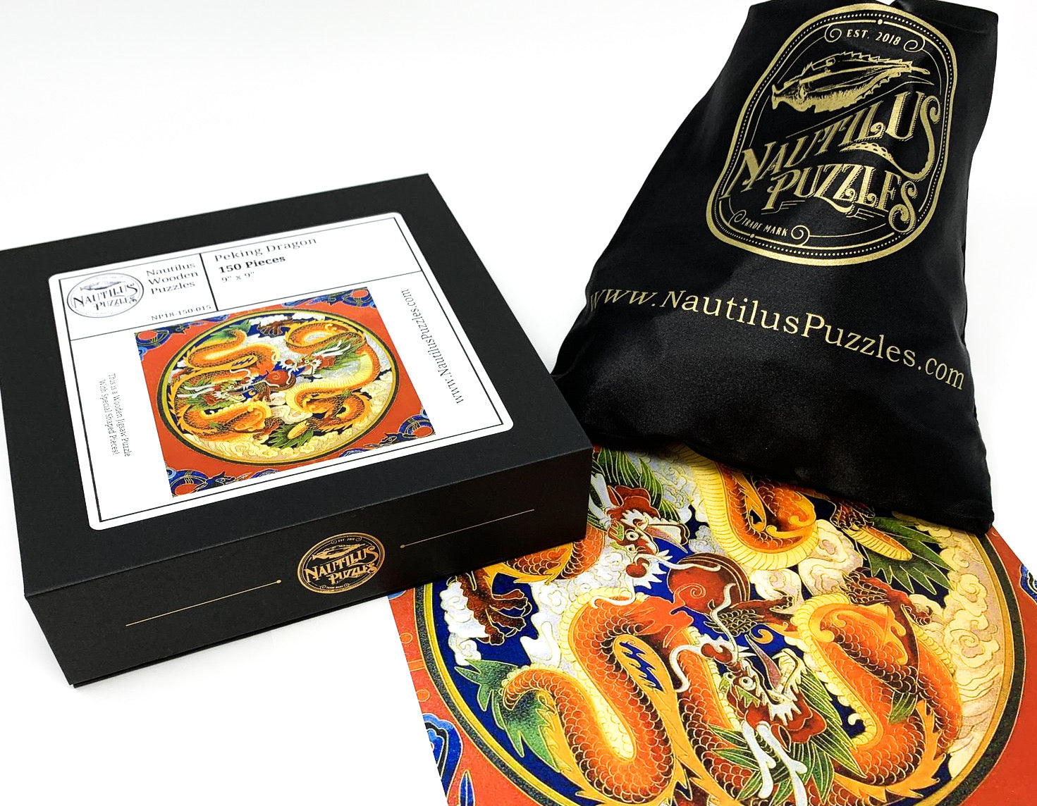 Peking Dragon (150 Piece Wooden Jigsaw Puzzle) - Nautilus Puzzles - Wooden Jigsaw Puzzles For Adults