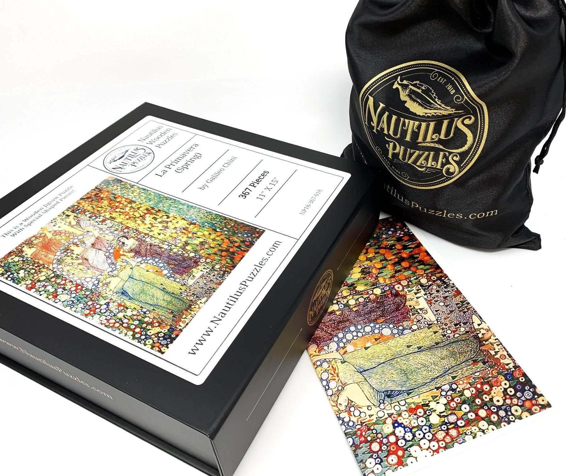 La Primavera by Galileo Chini (367 Piece Wooden Jigsaw Puzzle) - Nautilus Puzzles - Wooden Jigsaw Puzzles For Adults