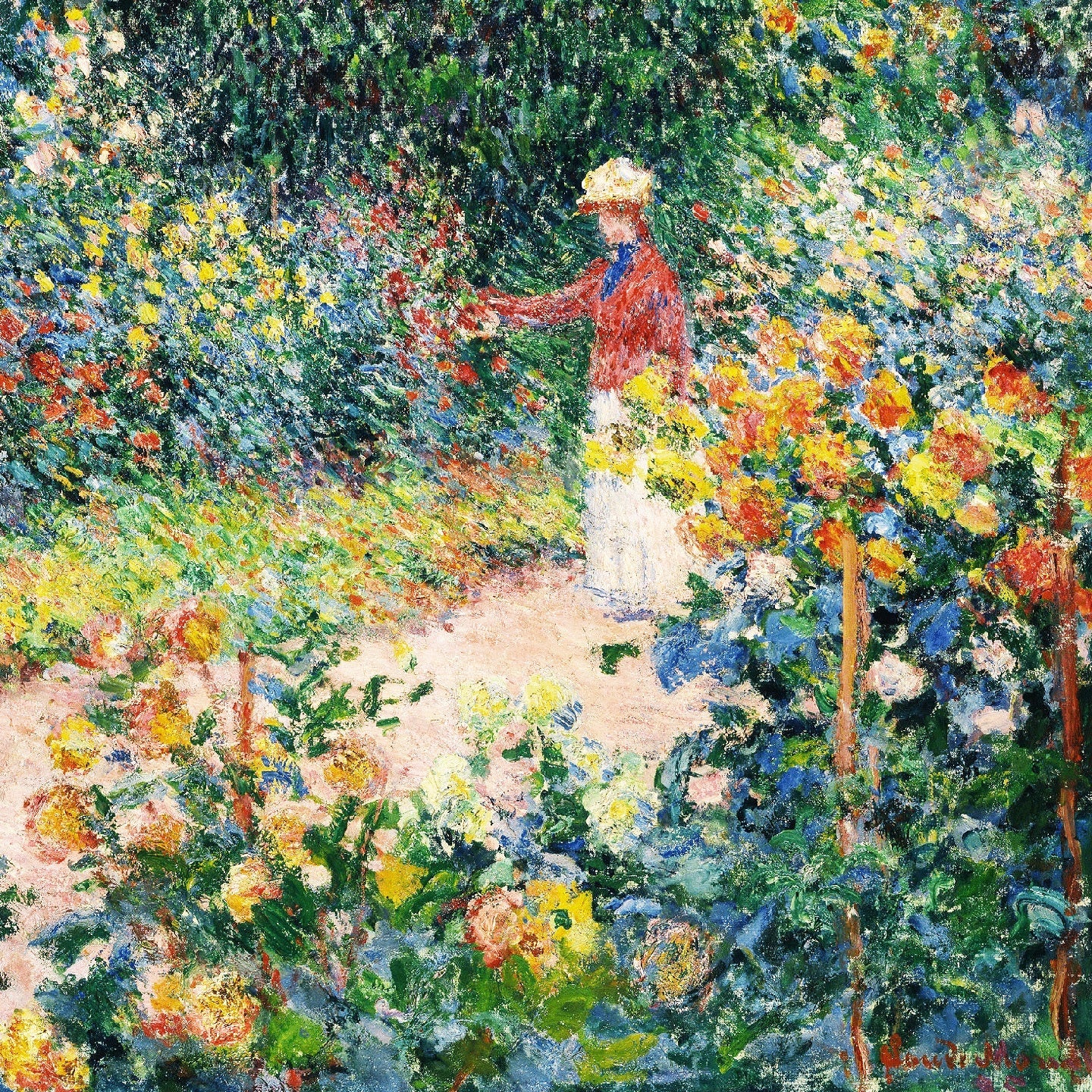 希少 CHI-LEUNG YUEN GIVERNY モネの庭園 ジグソーパズル Monet's Garden at Giverny, 1895. 48 Pieces - Mini Wooden Jigsaw