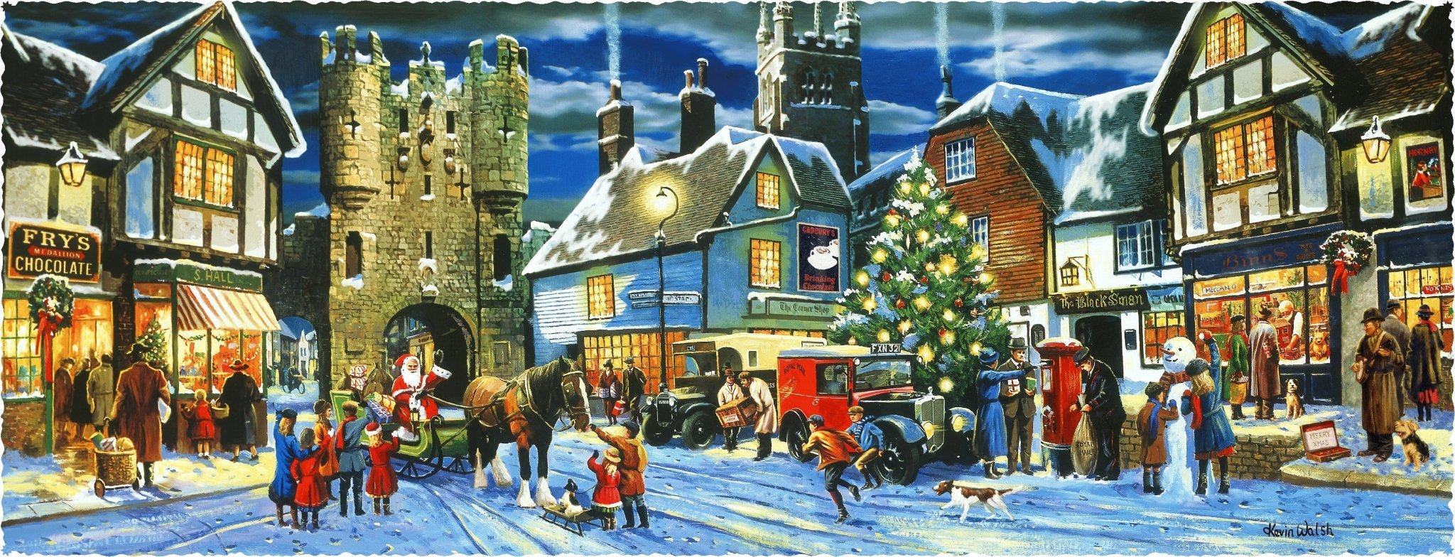 Victorian Christmas Village (608 Piece Wooden Christmas Jigsaw