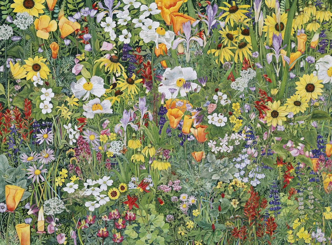 Wildflower Tapestry (506 Piece Wooden Jigsaw Puzzle) | Nautilus